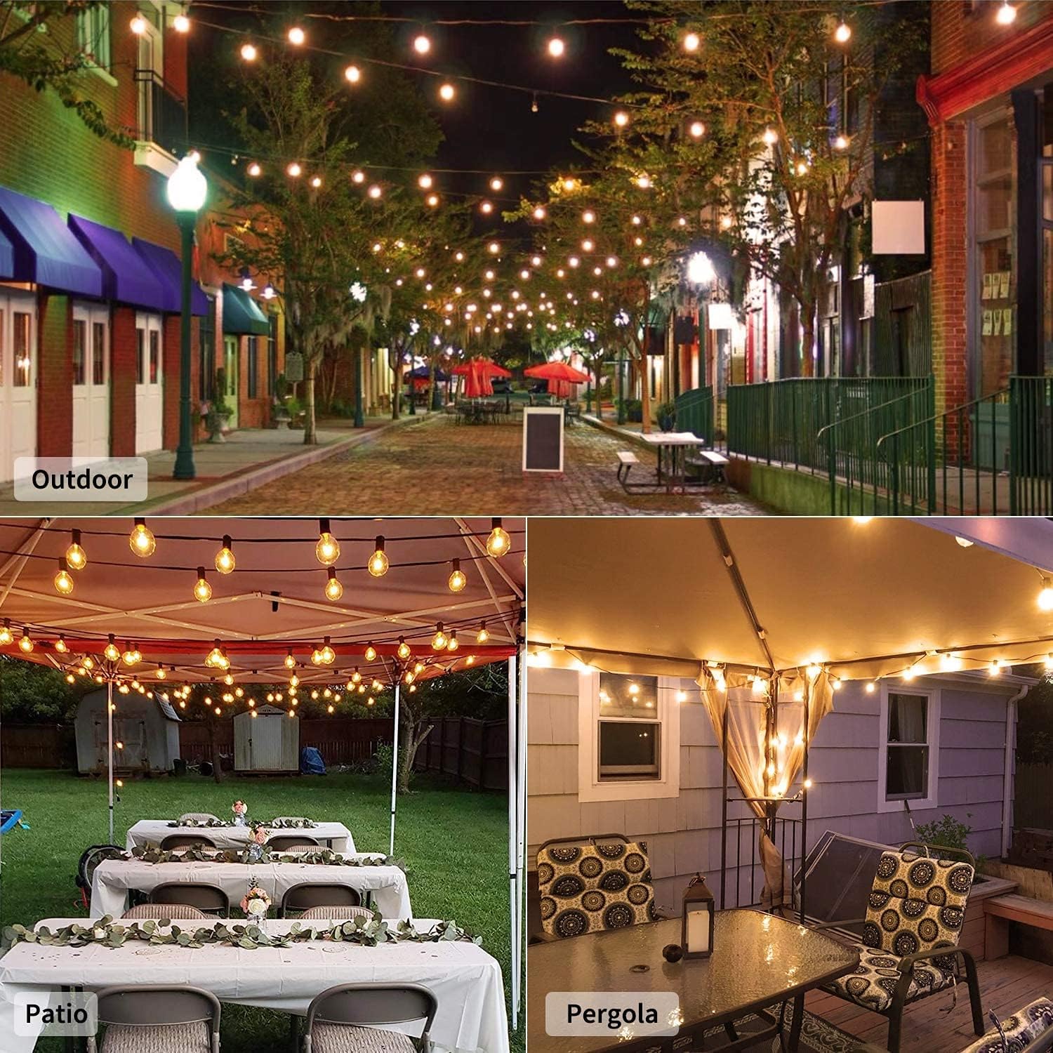 LED Outdoor Festoon Lights Plastic Bulbs Festoon Lights