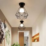 Picture of Retro Style Metal Black Cage Pendant Light Shade for Entrance, Corridor, Industrial Cage Pendant Light For Hallway, Kitchen, Garage