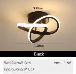 Picture of Ceiling Light Interweave Modern Creative White Black Ceiling Lamp for Hallway Office LED Ceiling Light Warm White 22W (Black)