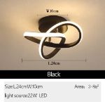 Picture of Ceiling Light Interweave Modern Creative White Black Ceiling Lamp, Warm White 22W (Black)