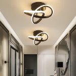 Picture of Ceiling Light Interweave Modern Creative White Black Ceiling Lamp for Hallway Office LED Ceiling Light Warm White 22W (Black)