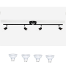 Picture of LED Ceiling Light Rotatable, 4 Way Adjustable Modern Ceiling Spotlights for Kitchen, Support 4 x 7 W GU10 Led Bulbs