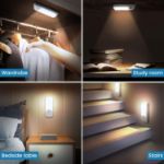 Picture of Motion Sensor Lights Indoor USB Rechargeable Night Light Cupboard Lights with 3 Modes Stick-on Night Lights with Magnetic Strips