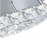 Picture of  LED Ceiling Lights Crystal Flush 21cm 12W 6000K Cold White Square Stainless Steel Mini Ceiling Lamp Crystal Chandelier Pendant Lighting Fixture