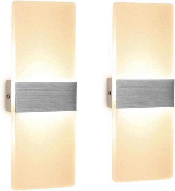 Picture of Wall Lights Indoor 12W Acrylic Modern Wall Wash Light LED Wall Lamp for Living Room, Hallway, Bedroom