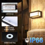 Picture of Outdoor Wall Light IP66 Waterproof Led Bulkhead Wall Light Vertical Frame Exterior Anthracite Wall Lights 