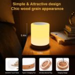 Picture of Table Lamp, Touch Sensor Bedside Lamps, Dimmable Warm White Light & Color Changing RGB for Bedrooms Living Room