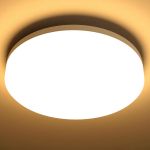 Picture of Bathroom Light Warm White, 15W 1500 Lumen Waterproof Ceiling Lights, 3000K, IP54, 100W Equivalent, Small, Modern, Round Ceiling Light