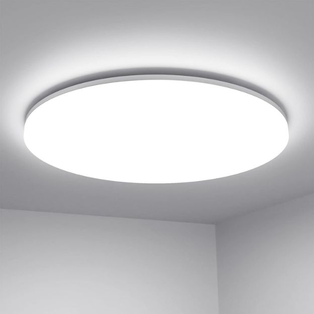 Picture of Bathroom Lights Ceiling, 24W 2400lm Bright LED Ceiling Light, IP54 Waterproof, Daylight White 5000K, Large, Flush Ceiling Light