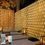 Picture of Outdoor Net Lights, Mesh Lights Plug in, 3M X 2M 200 LED Garden Tree Lights Outside Fairy Lights 8 Mode Waterproof Connectable Light