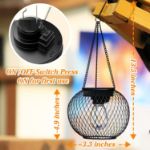 Picture of Solar Lantern Outdoor Garden with IP65 Waterproof Hanging Solar Lights Auto On Off Metal Yard Art Garden Lights - 2 Pack