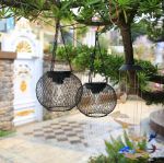 Picture of Solar Lantern Outdoor Garden with IP65 Waterproof Hanging Solar Lights Auto On Off Metal Yard Art Garden Lights - 2 Pack