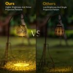 Picture of Solar Lanterns Outdoor - Garden Ornaments Outdoor - Metal Hanging Solar Garden Lights, Waterproof Solar Powered Solar Lantern for Outside Yard Patio Lawn Garden