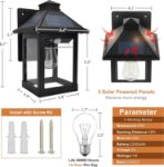 Picture of  Outdoor Solar Security Lights, Outdoor Motion Sensor with 3 Modes, IP65 Waterproof, Solar Powered Wall Light for Fence Yard