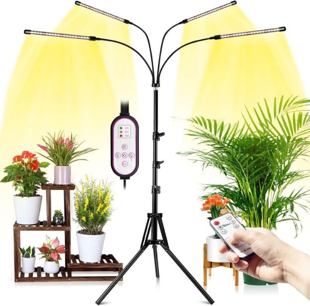 Picture of Grow Lights for Indoor Plants, 80Leds Plant Light with Stand for Tall & Large Plants, Full Spectrum Floor Grow Lamp 