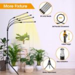 Picture of Grow Lights for Indoor Plants, 80Leds Plant Light with Stand for Tall & Large Plants, Full Spectrum Floor Grow Lamp 