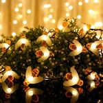 Picture of Solar Garden Lights, Honey Bee Fairy String Lights, 7M/24Ft 8 Mode Waterproof Outdoor Garden Lighting for Flower Fence, Lawn, Patio (Warm White) 