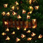 Picture of Solar Garden Lights, Honey Bee Fairy String Lights, 7M/24Ft 8 Mode Waterproof Outdoor Garden Lighting for Flower Fence, Lawn, Patio (Warm White) 