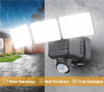 Picture of LED Outdoor Security Light, 750LM Wireless Motion Sensor Light, Dimmable, IP65 Waterproof Floodlight Exterior Security Lights 