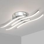 Picture of Modern Ceiling Light, Curved Ceiling Lights, 24W LED Light Fitting with 4 Built-in LED Boards Natural White 4000K for Living Room, Bedroom