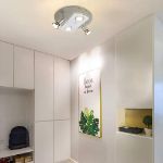 Picture of 4 Way Round Plate Led Ceiling Spotlight,Rotatable Ceiling Lights Brushed Nickel with Frosted Glass Kitchen Spotlight