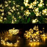 Picture of Outdoor Solar String Lights, Solar Patio Lights 8 Modes Solar Powered Fairy String Lights, Waterproof String Lights for Lawn, Garden, Wedding, Party