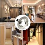 Picture of  6X LED Recessed GU10 Spot Light Fittings 30° Tilt Downlights for Ceiling Round Brushed Chrome Spotlights