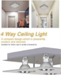 Picture of Modern Ceiling Light Chrome LED Kitchen Spotlight Fittings 4 Way Ceiling Spots GU10 Square Flush Lamp - Bulbs Not Included