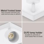 Picture of 4 Way Ceiling Spotlight Fitting, GU10 LED Ceiling Light Rotatable, Indoor Spotlights Ceiling Lights, Modern White Metal Square Ceiling Spotlight - Bulb Not Included