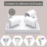 Picture of 4 Way Ceiling Spotlight Fitting, GU10 LED Ceiling Light Rotatable, Indoor Spotlights Ceiling Lights, Modern White Metal Square Ceiling Spotlight - Bulb Not Included