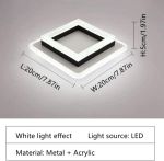 Picture of  LED Ceiling Light, 24W Modern Ceiling Lamp, Square LED Ceiling Lights for Bedroom Hallway 