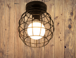 Picture of Black Pendant Lights, Metal Cage Ceiling Lampshade with E27 Holder for Living Room, Kitchen, Bedroom, Hallway,Courtyard,