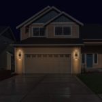 Picture of Outdoor Wall Lights Mains Powered, Up Down Lights IP65 Waterproof LED Porch Front Door Light (3 Layer-1Pack)