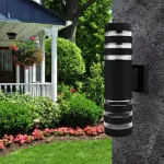 Picture of Modern Outdoor Wall Lamps Black, LED Double- Head Small Wall Lamp, Waterproof Courtyard Lamp, Fancy Lights For Wall