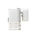 Picture of LED Wall Lamp Outdoor, Wall Light Double Down Outdoor Wall Lamp, Mains Powered/1 x 35 W E27 Max Wall Lamp White