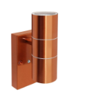 Picture of Outdoor Wall Light Dusk Till Dawn Sensor Copper Finish Stainless Steel Up and Down Shining IP65