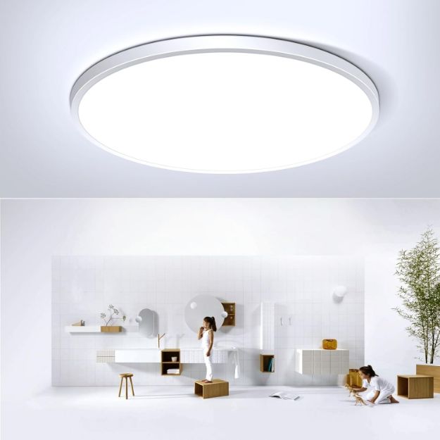 Picture of LED Flush Mount Ceiling Light Fixture, 5000K Daylight White 24W(240W Equivalent)