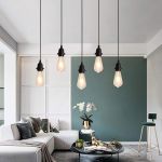 Picture of 4.5m Plug in Pendant Light Cord,Black Hanging Light kit Fitting, E27 lampholder,On-Off Switch,Pendant Lamp Kit,Extension for Lampshade (Black)