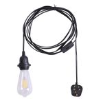 Picture of 4.5m Plug in Pendant Light Cord,Black Hanging Light kit Fitting, E27 lampholder,On-Off Switch,Pendant Lamp Kit,Extension for Lampshade (Black)