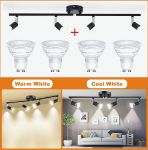 Picture of LED Ceiling Spotlights Fittings, 4 Way Rotatable Kitchen Ceiling Spot Light Bar, Flexible Ceiling Light for Living Room, Bedroom