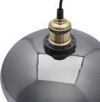 Picture of Modern Vintage Glass Dome Ceiling Pendant Light Shade Grey Antique Holder