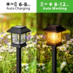 Picture of Solar Lights Outdoor Garden, 12 Pack Solar Stake Lights Garden Lights Solar Powered Waterproof,Auto On/Off Solar Path Lights for Pathway Yard Patio Landscape