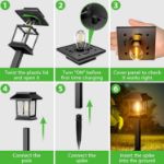 Picture of Solar Lights Outdoor Garden, 12 Pack Solar Stake Lights Garden Lights Solar Powered Waterproof,Auto On/Off Solar Path Lights for Pathway Yard Patio Landscape