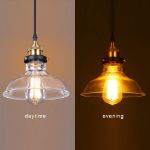 Picture of Industrial Glass Pendant Light Village Ceiling Lightshade Retro Hanging Lighting Classic Pendant Lamp Fixture E27 Bulb Base for Restaurant Kitchen Island Dining Room Bar Hallway