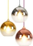 Picture of Spherical Gradient Color Glass Pendant Light Modern Glass Lamp Chandelier Hanging Light (Gold, 30cm)