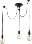 Picture of 3 Arms DIY Spider Chandelier Adjustable 150CM Vintage Ceiling Pendant Lamp Fixture with E27 Socket, Black (3 Light)