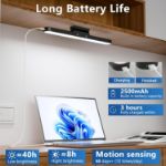 Picture of Under Cabinet Kitchen Lights, 6000K Dimmable Wireless Motion Sensor Wall Lights, USB-C 2500mAh Rechargeable Battery Operated LED lights indoor 