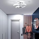 Picture of Ceiling Light Modern Creative Spiral LED Ceiling Lamp Cool White Light White Black Aisle Lamp for Entrances Doorway Corridor Office Bedroom Kitchen Living Room