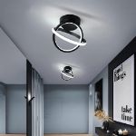 Picture of  Ceiling Light LED Circle Elegant Nordic Style Black LED Ceiling lamp Modern LED Ceiling Lights Fixture for Entrance Hallway Kitchen Living Room Bedroom