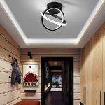 Picture of  Ceiling Light LED Circle Elegant Nordic Style Black LED Ceiling lamp Modern LED Ceiling Lights Fixture for Entrance Hallway Kitchen Living Room Bedroom